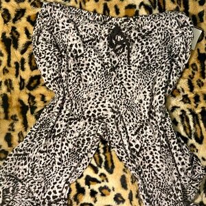 Talbots Animal Print Pants - Black and Cream